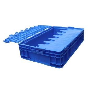 百盈塑料 塑料周转箱，BY103 EU4615带盖，外尺寸：600×400×150mm，蓝色 售卖规格：1个