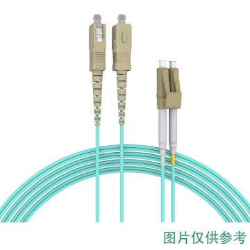 科兰通讯 LC-FC光纤跳线，FPC-M3LF-7F 水蓝色 万兆OM3 50/125 双工 LSZH 2米 售卖规格：2米/条