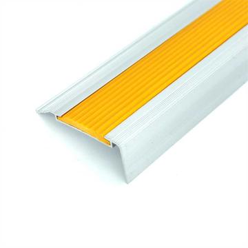 嘉辽 铝合金防滑条，楼梯包边防滑条，台阶包角条，50×21mm，1.5米长，橙黄色，EBS4272 售卖规格：2个/包
