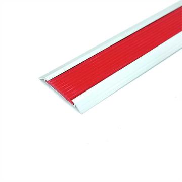 嘉辽 铝合金防滑条，楼梯包边防滑条，平面款，50mm，1.5米长，红色，EBS4302 售卖规格：2个/包