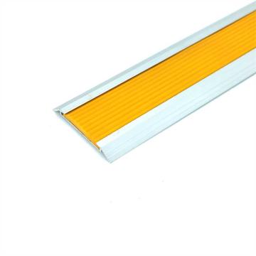 嘉辽 铝合金防滑条，楼梯包边防滑条，平面款，50mm，1.5米长，橙黄色，EBS4304 售卖规格：2个/包