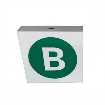 嘉辽 电力相序牌中号折边B，铝板反光膜，绿底白字，EBS4148 售卖规格：1个