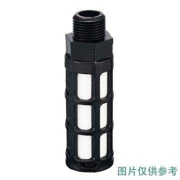 谦华智科 塑料消声器消音器静音接头，黑色通用型PSU-03,外螺纹规格3分（3/8） 售卖规格：1个