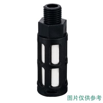 谦华智科 塑料消声器消音器静音接头，黑色通用型PSU-02,外螺纹规格2分（1/4） 售卖规格：1个