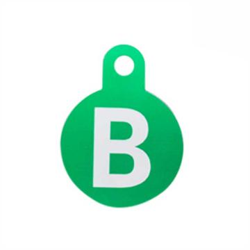 嘉辽 电力相序牌小号B，铝板反光膜，绿底白字，EBS4124 售卖规格：1个