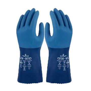 尚和倍斯特 SHOWA 全丁腈涂层手套 蓝色 300MM，CS720-9/L