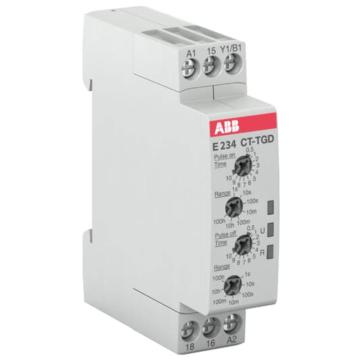 ABB 电子时间继电器，CT-TGD.12, pulse,0.05s-100h,1c/o 售卖规格：1只