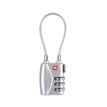 罕码 TSA海关密码锁(长缆绳)，HMLK3107Sil 银色 售卖规格：1个