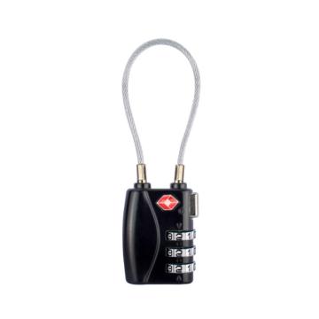 罕码 TSA海关密码锁(长缆绳)，HMLK3107Blk 黑色 售卖规格：1个