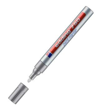 edding 记号笔工业油漆笔，edding 750-银色 耐高温1000° 线幅2mm-4mm银色 售卖规格：1支