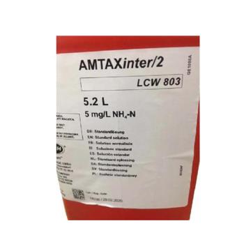 哈希 Amtax Inter 2 氨氮分析仪氨氮标准溶液， 35 mg/l， (5,2 L)，LCW808
