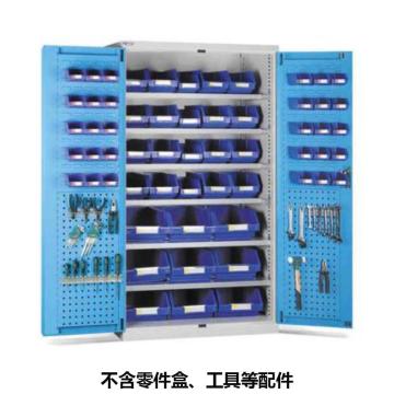 位邦 储物柜，77.6711.12 1023×550×1800mm,蓝门灰柜,对开钢门柜,6层层板,门上带挂板 售卖规格：1个