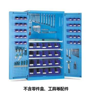 位邦 储物柜，77.6701.02 1023×550×1800mm,蓝色,对开钢门柜,4层层板,背部、门上带挂板 售卖规格：1个