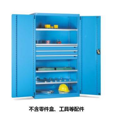 位邦 储物柜，77.6421.02 1023×550×1800mm,蓝色,对开钢门柜,4层层板,3抽屉 售卖规格：1个