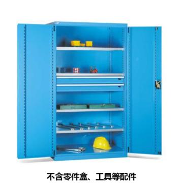 位邦 储物柜，77.6411.02 1023×550×1800mm,蓝色,对开钢门柜,4层层板,2抽屉 售卖规格：1个