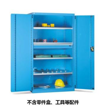 位邦 储物柜，77.6401.02 1023×550×1800mm,蓝色,对开钢门柜,4层层板,1抽屉 售卖规格：1个