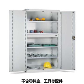 位邦 储物柜，77.6401.01 1023×550×1800mm,灰色,对开钢门柜,4层层板,1抽屉 售卖规格：1个
