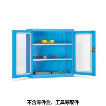 位邦 储物柜,1023×550×1000mm,蓝色,对开玻璃门柜,2层层板，77.6202.02 售卖规格：1个