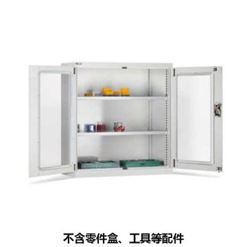 位邦 储物柜,1023×550×1000mm,灰色,对开玻璃门柜,2层层板，77.6202.01 售卖规格：1个