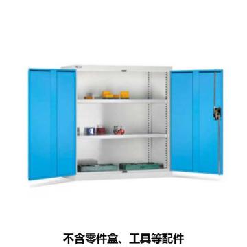 位邦 储物柜，77.6201.12 1023×550×1000mm,蓝门灰柜,对开钢门柜,2层层板 售卖规格：1个