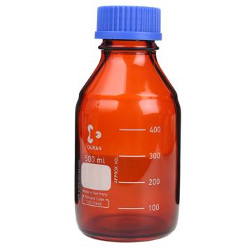 杜兰/DURAN 棕色蓝盖试剂瓶，500ml、 GL45盖，218064455 售卖规格：1个