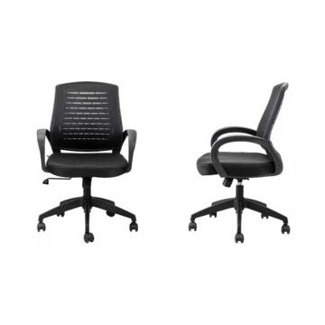 得力 简约舒适办公椅网布椅，4901 (黑色)不含安装 售卖规格：1把