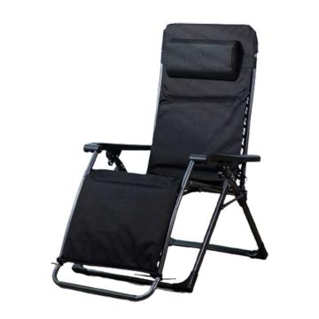 得力 午休折叠床单人躺椅折叠椅，33319 (黑色)配牛津布椅垫 售卖规格：1把
