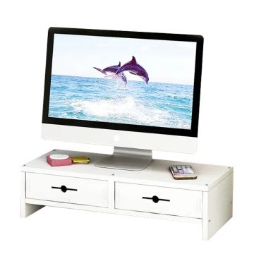 臻远 桌面置物架显示器增高架，ZY-ZMZWJ-13 双层隔断（2抽屉）白色（不含安装） 售卖规格：1个