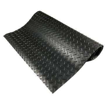 Raxwell 走道垫，钢花纹 黑色厚3mm 1.5m×1M，RJMH0017 耐油耐磨防滑，橡胶材质（多拍不截断） 售卖规格：1片