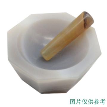 芯硅谷 浅型玛瑙研钵,带研磨棒 外径×内径×内深：70×55×16mm，A2239-70mm-1EA 售卖规格：1个