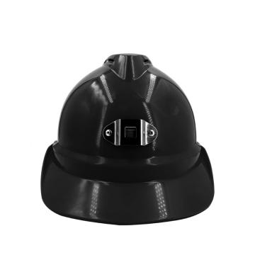Raxwell 矿工安全帽（黑色），RW5144 ABS材质、带透气孔、含矿灯架及线卡 售卖规格：1顶