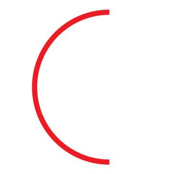 冰禹 压力表标识贴，BYll-164系列 红色半圆，5mm×10cm 10个 1张 售卖规格：1张