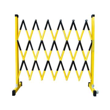 宸极 移动式玻璃钢伸缩围栏，2*5m，黑黄相间，CH-WL-205 售卖规格：1个