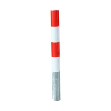 宸极 预埋式镀锌钢管警示柱，红白相间，114*1000MM，CH-DLJSZ-11410 售卖规格：1个