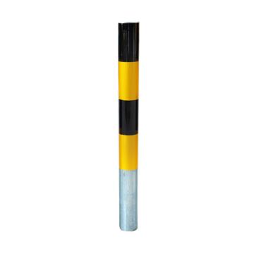 宸极 预埋式镀锌钢管警示柱，黄黑相间，114*1500MM，CH-DLJSZ-11415A 售卖规格：1个