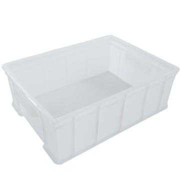 冰禹 加厚塑料物流周转箱,工具零件盒收纳箱，BY-5S1,4号白 外尺寸:410×310×145mm 售卖规格：1个