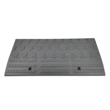 安赛瑞 路沿坡，塑料台阶垫斜坡垫，便携式马路牙子台阶上坡垫，60×34×15cm，灰色，25958 售卖规格：1个