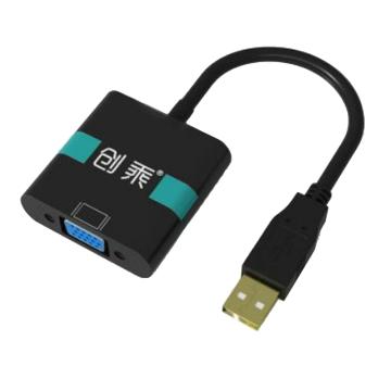 创乘/Checil USB3.0转VGA转换器，CT031B 黑色 售卖规格：1只