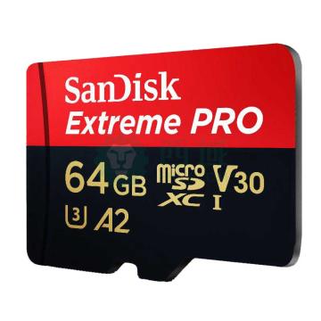 闪迪/SanDisk TF（MicroSD）存储卡，QXCY/64G U3 C10 A2 V30 4K 至尊超极速移动版 读速170MB/s 写速90MB/s 售卖规格：1片