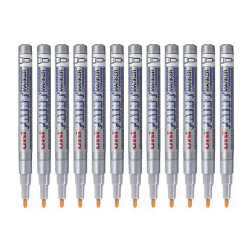 UNI 三菱记号笔油漆笔，PX-21-银色 0.8-1.2mm（12支/盒） 售卖规格：1支