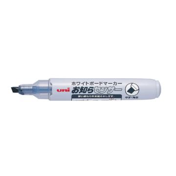 UNI 三菱斜头易擦白板笔，PWB-120-黑色 粗线幅5.0mm（10支/盒） 售卖规格：1支