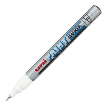 UNI 三菱极细油漆笔，PX-203银色 极细0.7mm（12支/盒） 售卖规格：1支