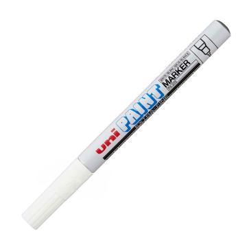 UNI 三菱极细油漆笔，PX-203白色 极细0.7mm（12支/盒） 售卖规格：1支