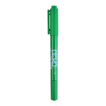 UNI 三菱油性小双头记号笔，PA-121T绿色 0.4-0.9mm（10支/盒） 售卖规格：1支