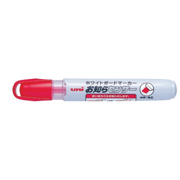 UNI 三菱斜头易擦白板笔，PWB-120红色 粗5.0mm（10支/盒） 售卖规格：1支