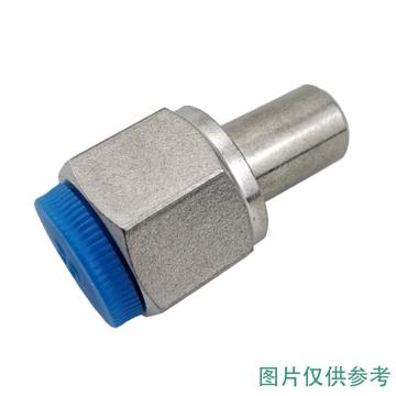 谦华智科 304不锈钢对焊式内丝螺纹压力表接头，内丝M20*1.5，焊接管径14mm，焊管长30mm 售卖规格：1个