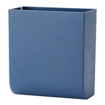 冰禹 多功能遥控器收纳盒，BYlj-12蓝色 免打孔壁挂式手机充电置物架 售卖规格：1个