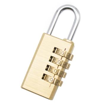 海斯迪克 gnjz-382，大号，38挂锁 黄铜4轮密码锁 售卖规格：1把