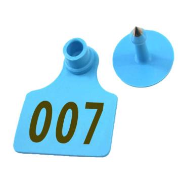 安赛瑞 羊耳标号牌，530070 1.8cm×5cm 蓝色带字 售卖规格：100套/包