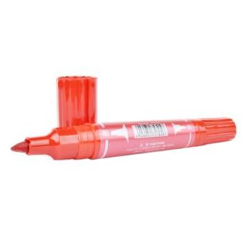 齐心 记号笔，MK803红 大双头油性 细头2mm粗头6mm 10PCS/盒 售卖规格：1盒